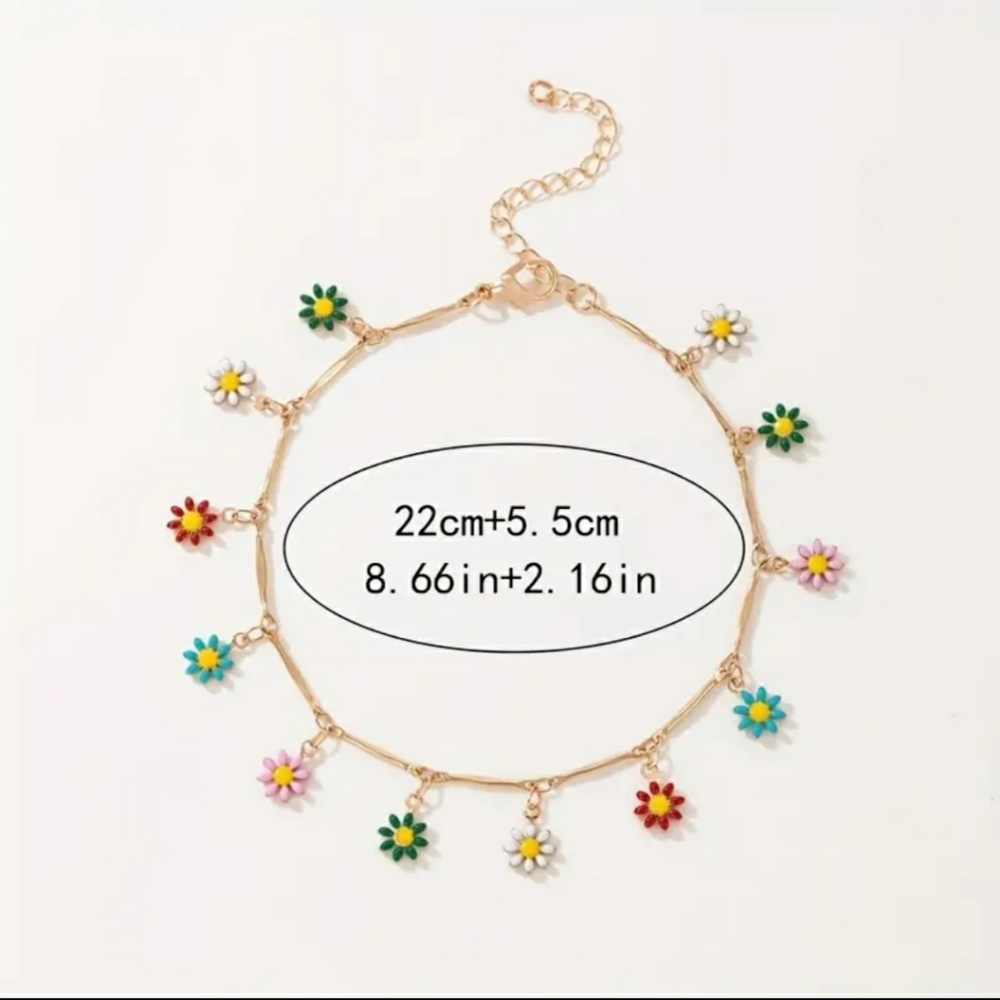 Ankle Bracelet Adjustable Chain - Picture 2 of 3